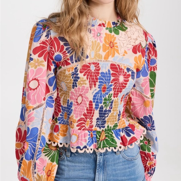 Farm Rio Sunny Daisies Blouse - Picture 1 of 7